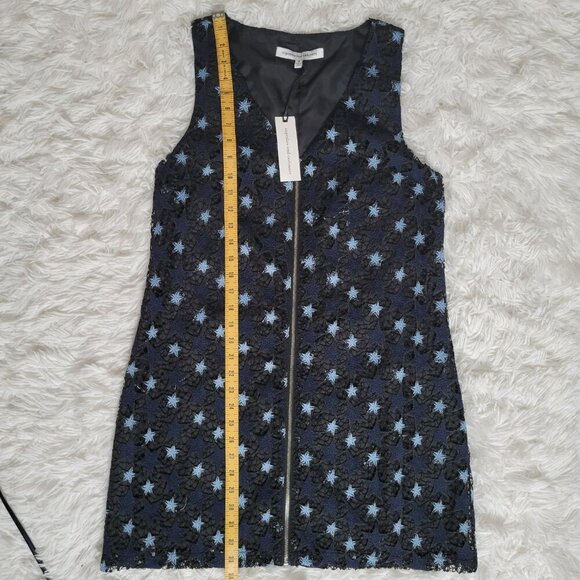 NWT Cupcakes & Cashmere Blue Star Lace Zip Front Dress - Size S - Picture 8 of 9